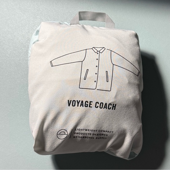 Herschel Blue & Gray Voyage Coach Lightweight Packable Jacket (Size Small) - Picture 7 of 10